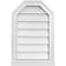 Ekena Millwork Octagonal Top Surface Mount PVC Gable Vent w/ 2"W x 2"P Brickmould Sill Frame, 16"W x 24"H GVPOT16X2403SN - alternate 1